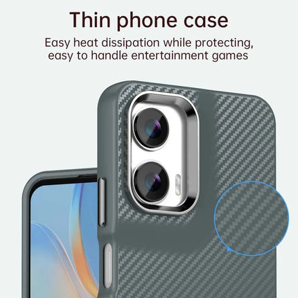 For Motorola Moto G35 5G Case Cell Phone Hybrid Back Cover Carbon Fiber Texture
