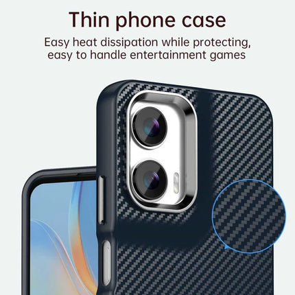 For Motorola Moto G35 5G Case Cell Phone Hybrid Back Cover Carbon Fiber Texture