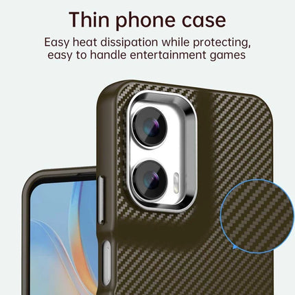 For Motorola Moto G35 5G Case Cell Phone Hybrid Back Cover Carbon Fiber Texture