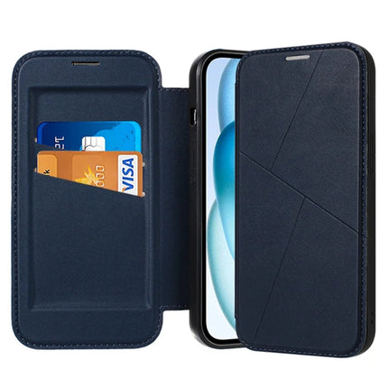 For iPhone 13 Pro Max Case Magnetic Closure Card Slot Leather Flip Phone Cover