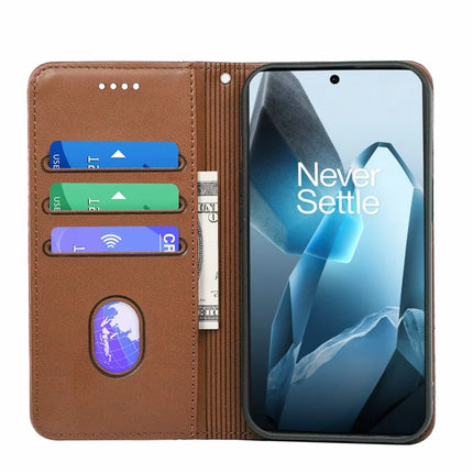 HX01 For OnePlus 13 Wallet Case Magnetic Closing PU Leather Phone Cover