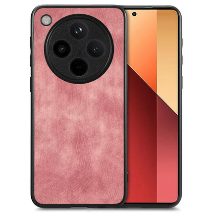 For Oppo Find X8 5G Case Retro Leather + TPU Shockproof Protective Phone Cover - Pink
