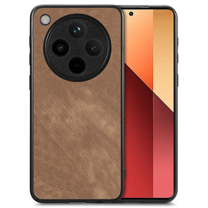 For Oppo Find X8 5G Case Retro Leather + TPU Shockproof Protective Phone Cover - Brown