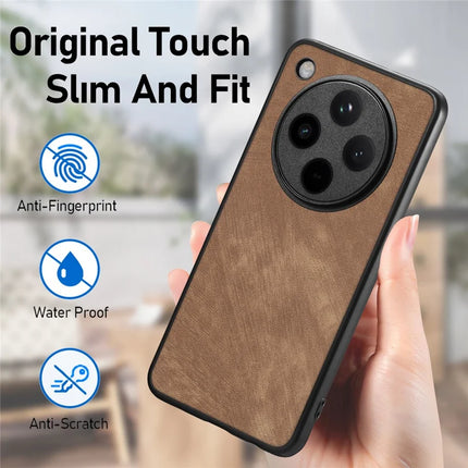 For Oppo Find X8 5G Case Retro Leather + TPU Shockproof Protective Phone Cover