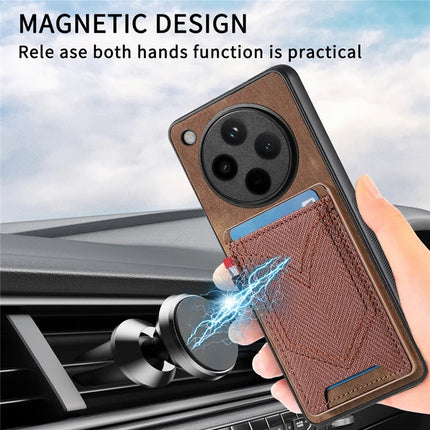 For Oppo Find X8 5G Phone Case Retro Jean Cloth Texture Leather Back Cover Card Holder