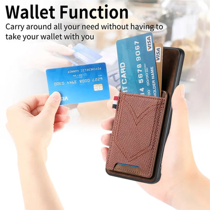 For Oppo Find X8 5G Phone Case Retro Jean Cloth Texture Leather Back Cover Card Holder