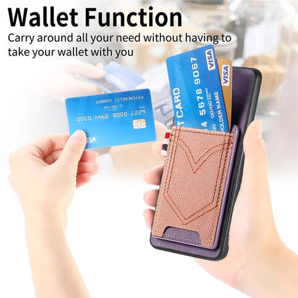 For Oppo Find X8 5G Phone Case Retro Jean Cloth Texture Leather Back Cover Card Holder