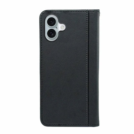 HX01 For iPhone 16 Plus Wallet Case Magnetic Closing PU Leather Phone Cover