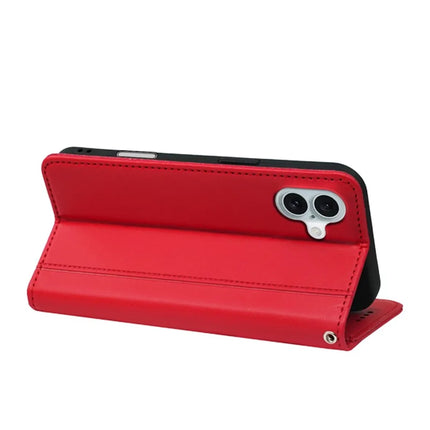 HX01 For iPhone 16 Plus Wallet Case Magnetic Closing PU Leather Phone Cover