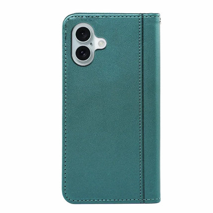 HX01 For iPhone 16 Plus Wallet Case Magnetic Closing PU Leather Phone Cover