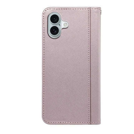 HX01 For iPhone 16 Plus Wallet Case Magnetic Closing PU Leather Phone Cover