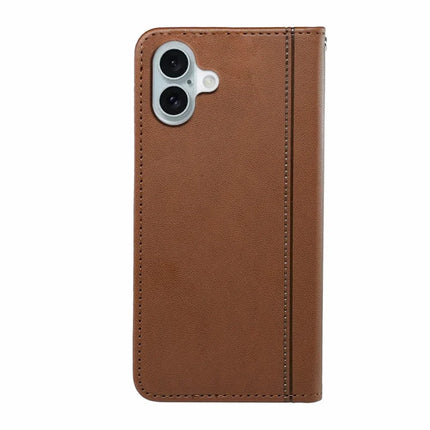 HX01 For iPhone 16 Plus Wallet Case Magnetic Closing PU Leather Phone Cover