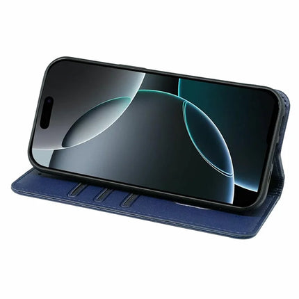HX01 For iPhone 16 Pro Max Wallet Case Magnetic Closing PU Leather Phone Cover