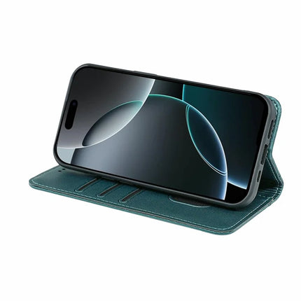 HX01 For iPhone 16 Pro Max Wallet Case Magnetic Closing PU Leather Phone Cover
