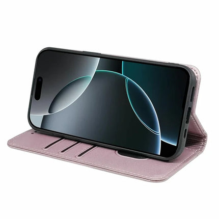 HX01 For iPhone 16 Pro Max Wallet Case Magnetic Closing PU Leather Phone Cover