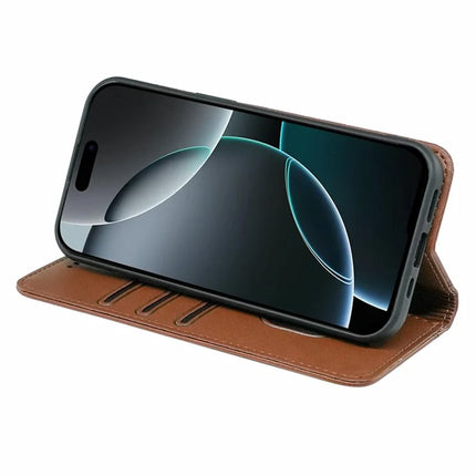 HX01 For iPhone 16 Pro Max Wallet Case Magnetic Closing PU Leather Phone Cover