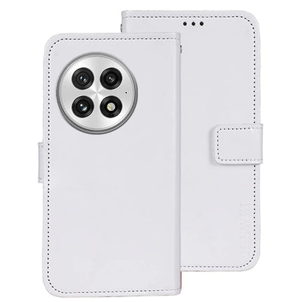 IDEWEI For OnePlus 13 Stand Case Crazy Horse Texture Leather Phone Cover - White