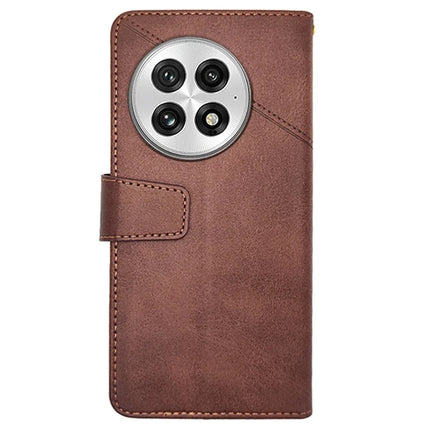 IDEWEI For OnePlus 13 Case Leather Wallet Phone Cover Stand Calf Texture
