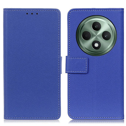 For Oppo Reno12 F 5G Case PU Leather Stand Wallet Phone Cover - Blue