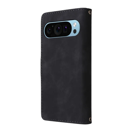 For Google Pixel 9 Pro / Pixel 9 Case Zipper Wallet Multiple Card Slots Leather Phone Cover