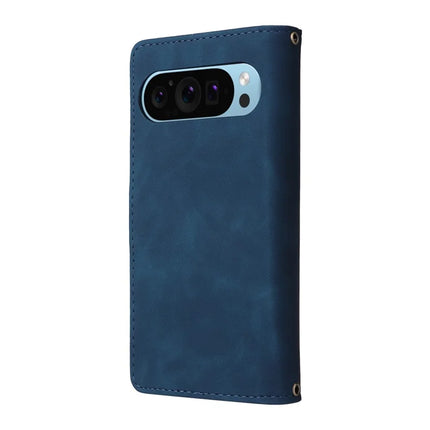 For Google Pixel 9 Pro / Pixel 9 Case Zipper Wallet Multiple Card Slots Leather Phone Cover