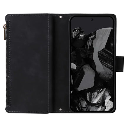 For Google Pixel 9 Pro XL Case Zipper Wallet Multiple Card Slots Leather Phone Cover