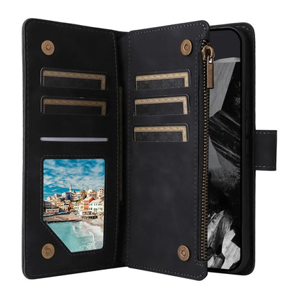 For Google Pixel 9 Pro XL Case Zipper Wallet Multiple Card Slots Leather Phone Cover