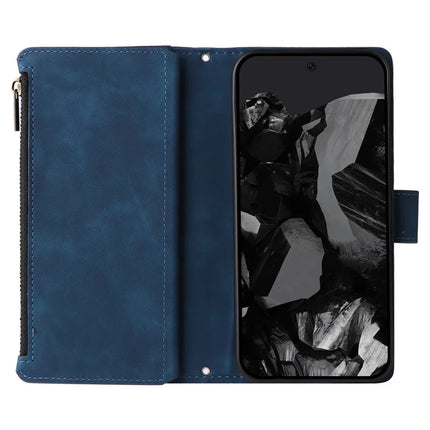 For Google Pixel 9 Pro XL Case Zipper Wallet Multiple Card Slots Leather Phone Cover