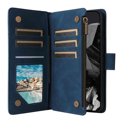 For Google Pixel 9 Pro XL Case Zipper Wallet Multiple Card Slots Leather Phone Cover