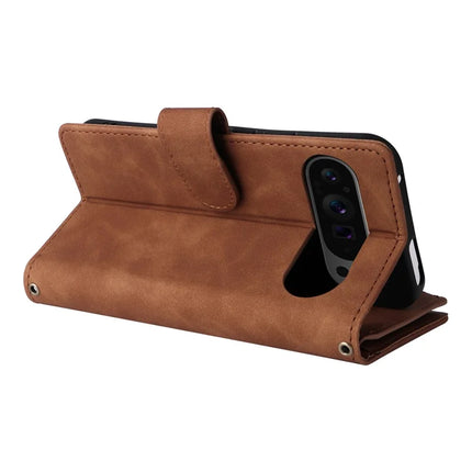 For Google Pixel 9 Pro XL Case Zipper Wallet Multiple Card Slots Leather Phone Cover
