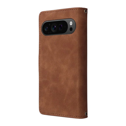 For Google Pixel 9 Pro XL Case Zipper Wallet Multiple Card Slots Leather Phone Cover