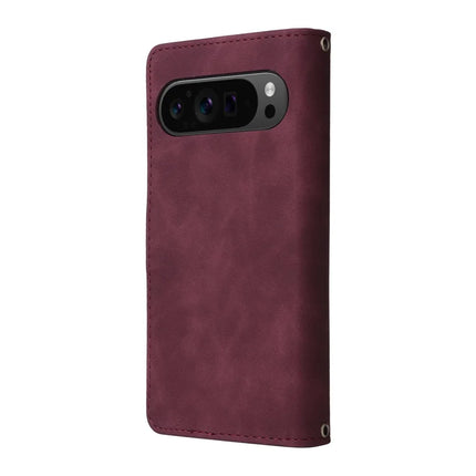 For Google Pixel 9 Pro XL Case Zipper Wallet Multiple Card Slots Leather Phone Cover