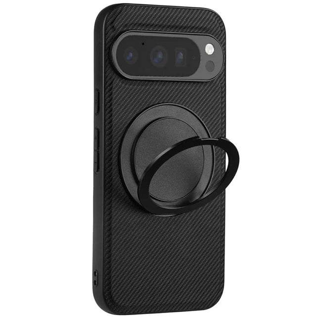 VILI TCY Series for Google Pixel 9 Magnetic Phone Case Ring Kickstand PC+TPU Back Cover