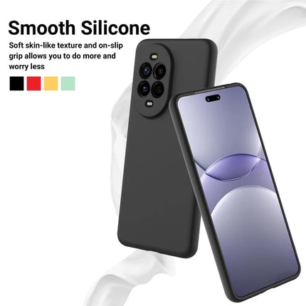 For Huawei nova 13 Pro 5G Case Liquid Silicone Phone Back Cover with Hand Strap