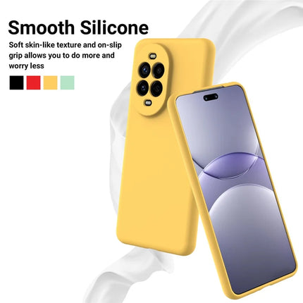 For Huawei nova 13 Pro 5G Case Liquid Silicone Phone Back Cover with Hand Strap