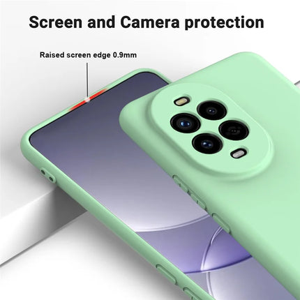 For Huawei nova 13 Pro 5G Case Liquid Silicone Phone Back Cover with Hand Strap