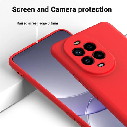 For Huawei nova 13 Pro 5G Case Liquid Silicone Phone Back Cover with Hand Strap