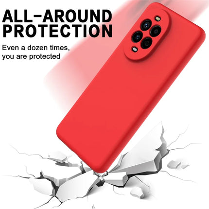 For Huawei nova 13 Pro 5G Case Liquid Silicone Phone Back Cover with Hand Strap