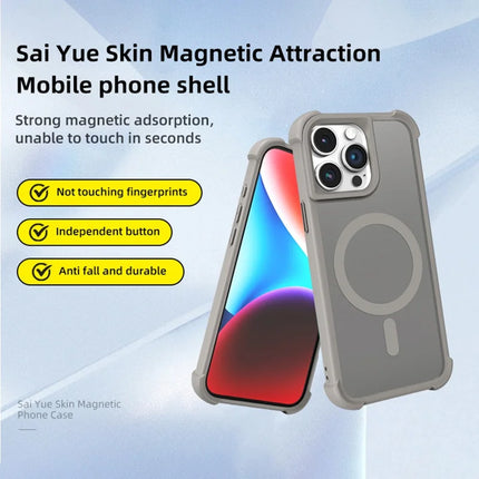 For iPhone 15 Pro Max Case Compatble with MagSafe Skin-Touch TPU+PC Phone Cover