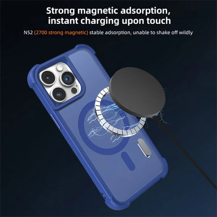 For iPhone 15 Pro Max Case Compatble with MagSafe Skin-Touch TPU+PC Phone Cover