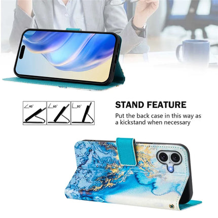 For iPhone 16 Plus Case Pattern Printing Wallet Phone Cover with Strap