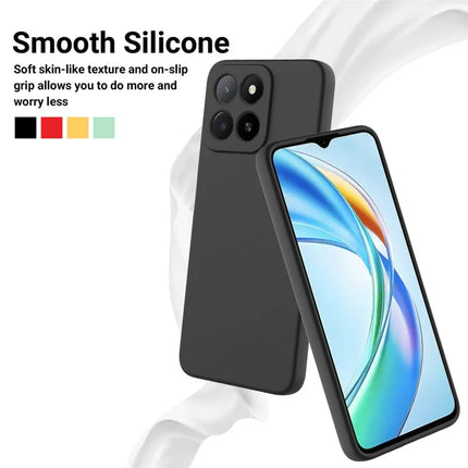 For Honor X5b Plus / Honor X5b Case Liquid Silicone Phone Back Cover with Hand Strap