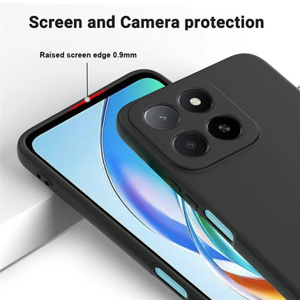 For Honor X5b Plus / Honor X5b Case Liquid Silicone Phone Back Cover with Hand Strap