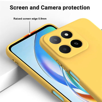 For Honor X5b Plus / Honor X5b Case Liquid Silicone Phone Back Cover with Hand Strap