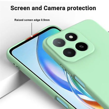 For Honor X5b Plus / Honor X5b Case Liquid Silicone Phone Back Cover with Hand Strap