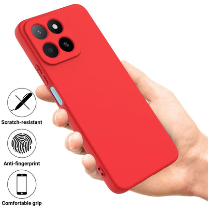 For Honor X5b Plus / Honor X5b Case Liquid Silicone Phone Back Cover with Hand Strap