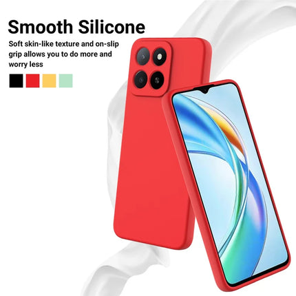 For Honor X5b Plus / Honor X5b Case Liquid Silicone Phone Back Cover with Hand Strap