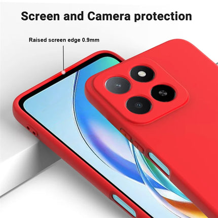For Honor X5b Plus / Honor X5b Case Liquid Silicone Phone Back Cover with Hand Strap