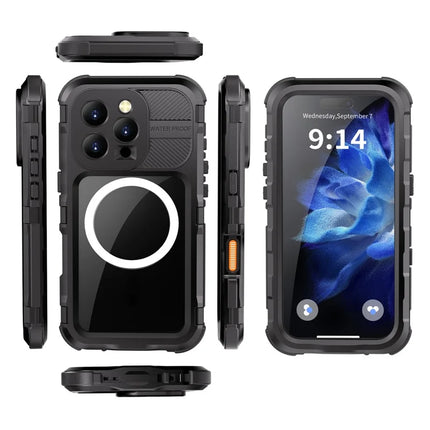 SHELLBOX M Series For iPhone 16 Pro IP68 Waterproof Case Metal Diving Phone Cover Compatible with MagSafe