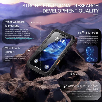 SHELLBOX M Series For iPhone 16 Pro IP68 Waterproof Case Metal Diving Phone Cover Compatible with MagSafe